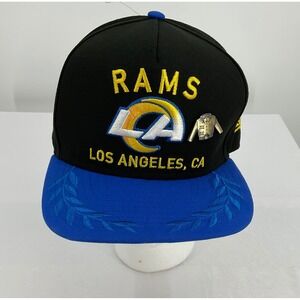 New Era Los Angeles Rams‎ NFL Hat Fitted 59Fifty Cap Black Blue 7 1/8